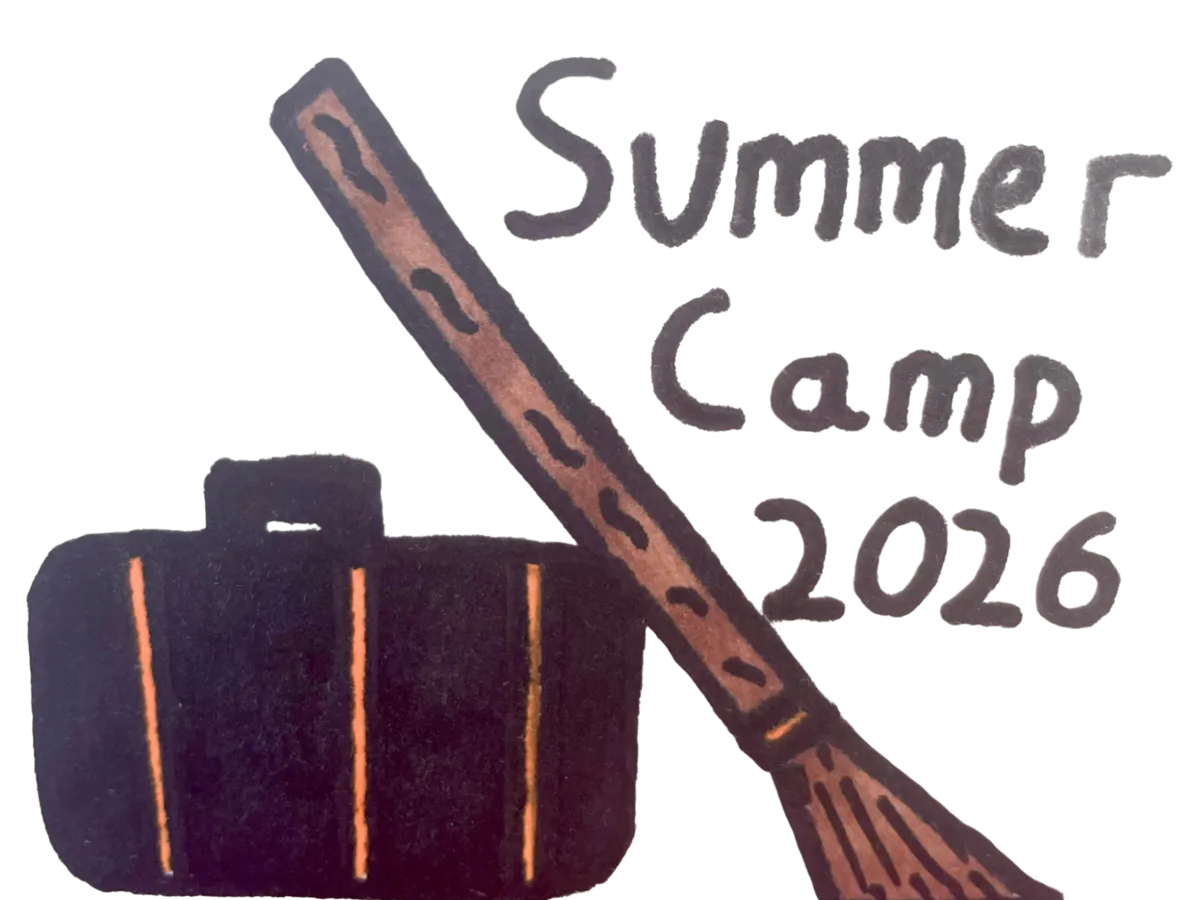 Summer camp drawing of luggage