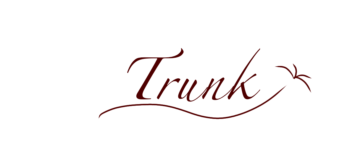 the word trunk in cursive