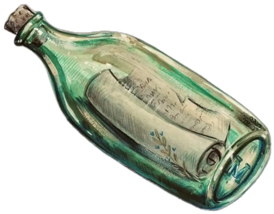 a letter in a bottle