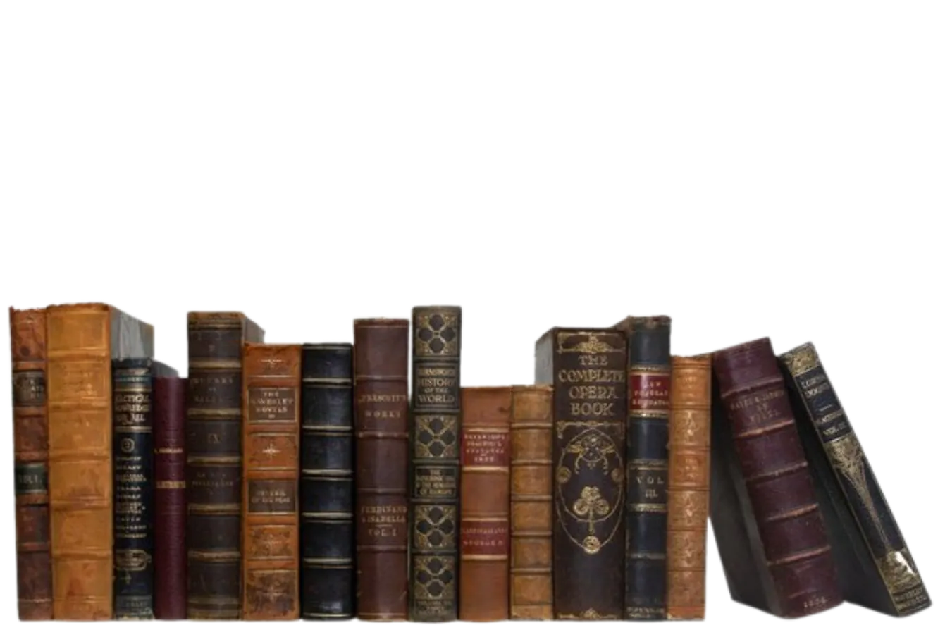 a row of books