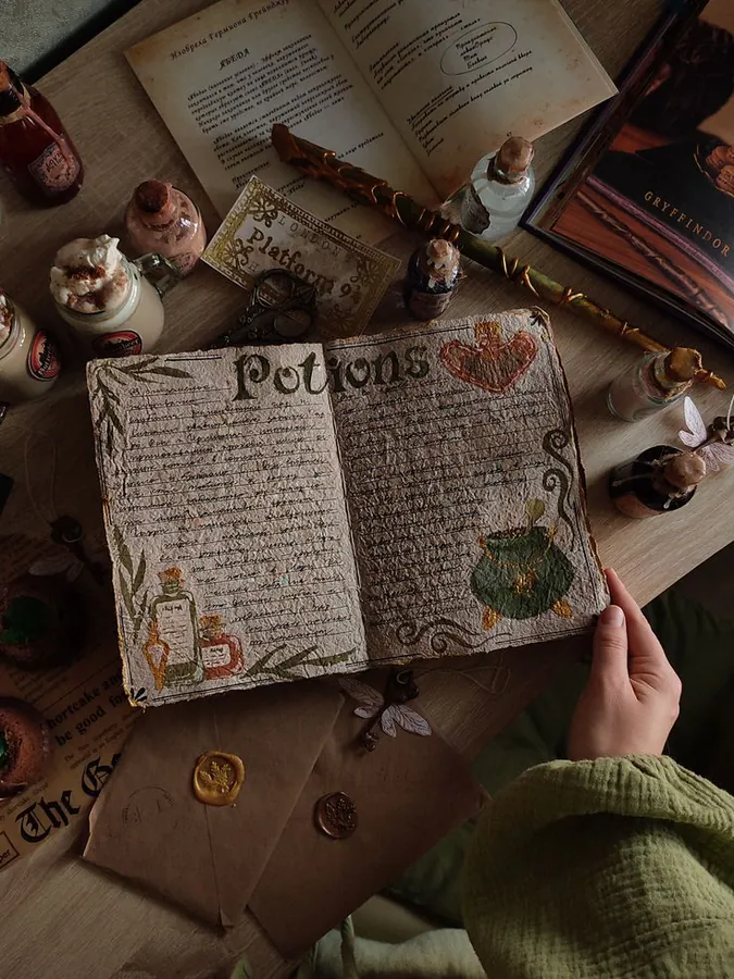 A picture of her potions journal where she notes down everything new she has learned