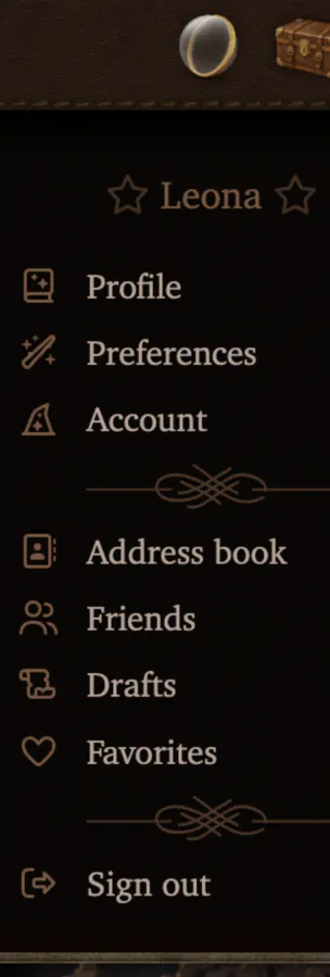 my dropdown thingy