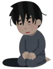 sad little guy kneeling