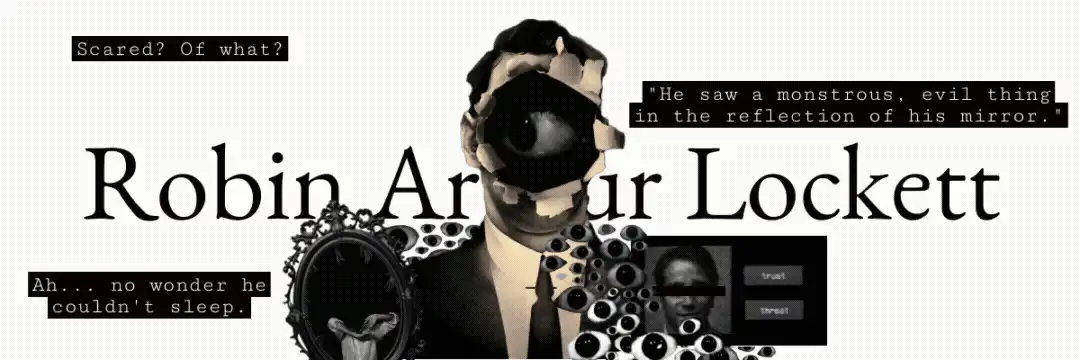 robin's creepy gif banner inspired by analogue horror