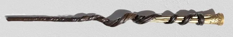 Henry's Wand - Curly vine-like tendril wrapped around an intricate metal handle