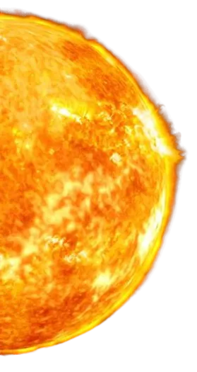 a half image of the sun