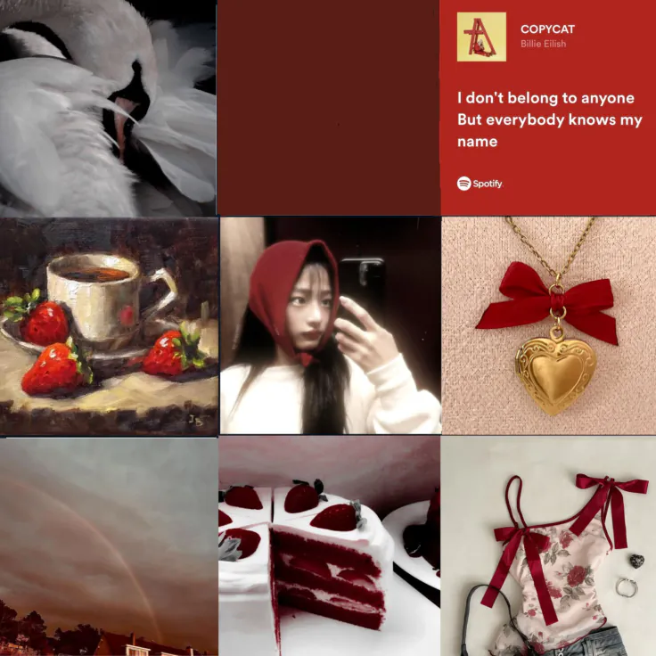 a valentine like moodboard