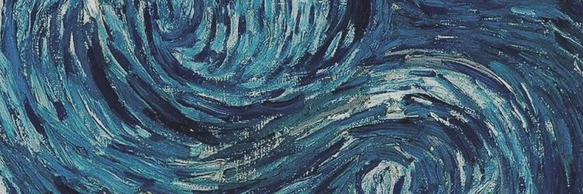 A swirl of blues