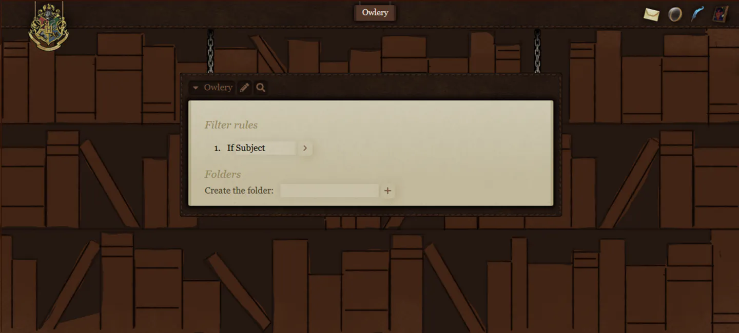 an example of a hogwarts.io page with 3 rows of books in the background