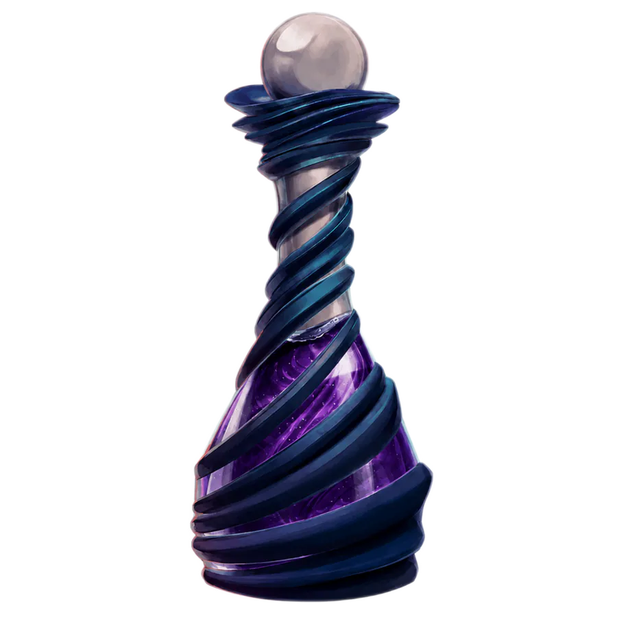 Nightroot Elixir is dark purple in colour.